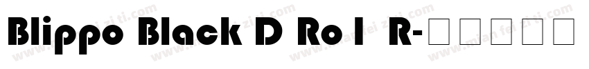 Blippo Black D Ro1 R字体转换